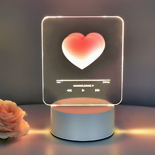 Amora Heart Acrylic Accent Lamp