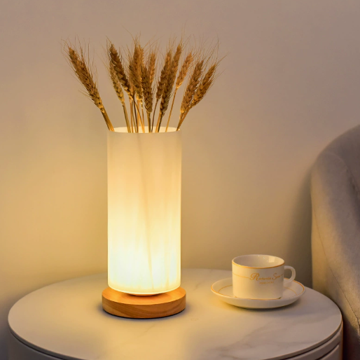 Frosted Column Table Lamp