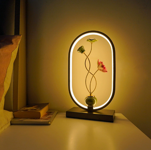 Flora Oval Botanical LED Table Lamp