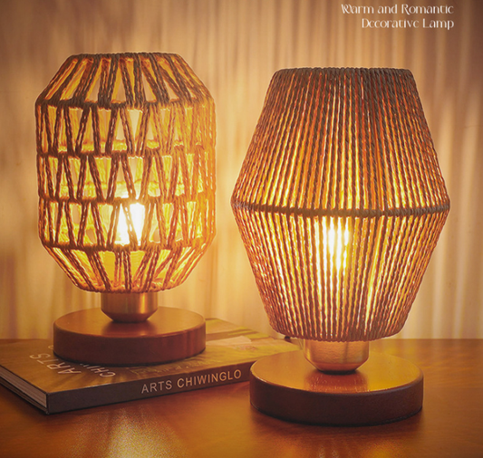 Lattice Woven Table Lamp
