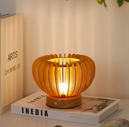 Petalwood Slatted Table Lamp