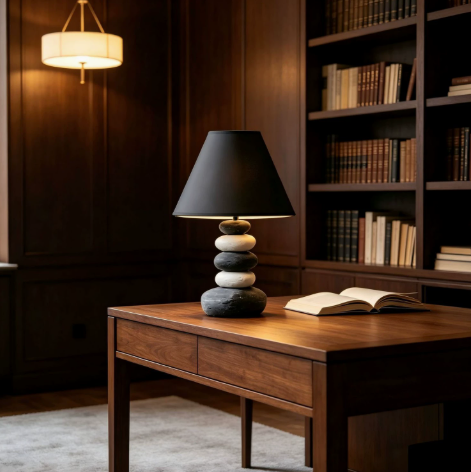 Cairn Stone Stack Table Lamp