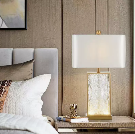 Lucent Textured Glass Table Lamp