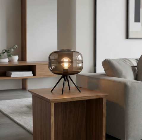 Globe Tripod Glass Table Lamp