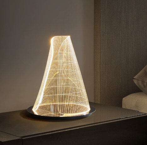 Helix Wire Cone LED Table Lamp